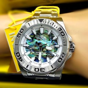 FIRM PRICE-New Invicta Pro Diver Abalone stainless watch.